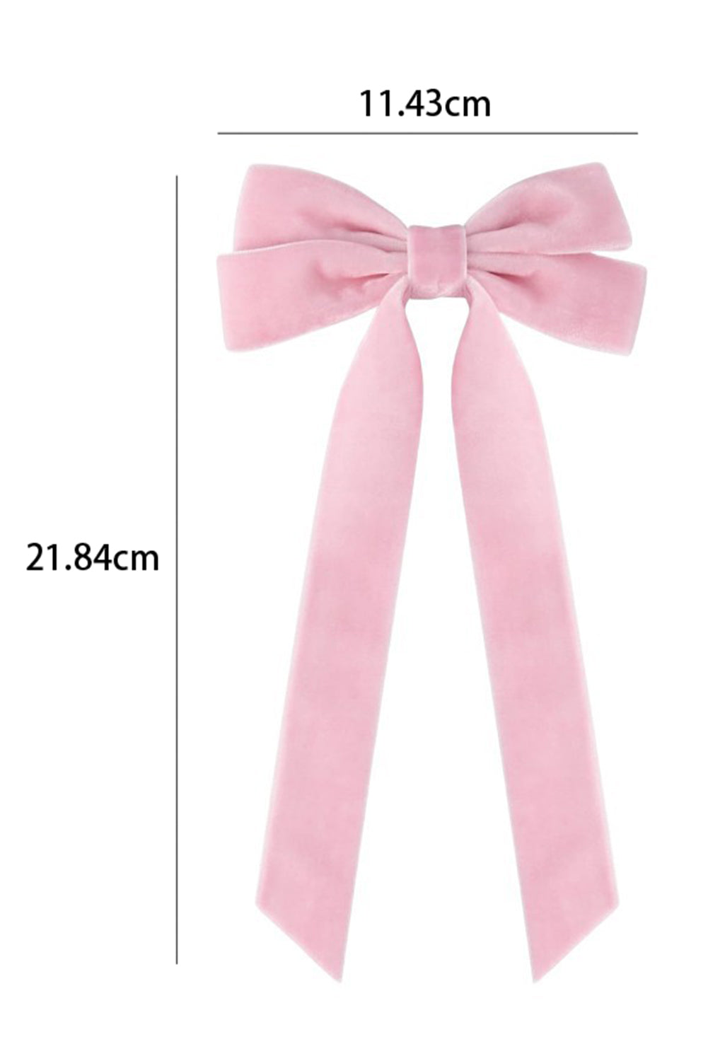 Pink Velvet Bowknot Frenchy Girl Fashion Hair Clip