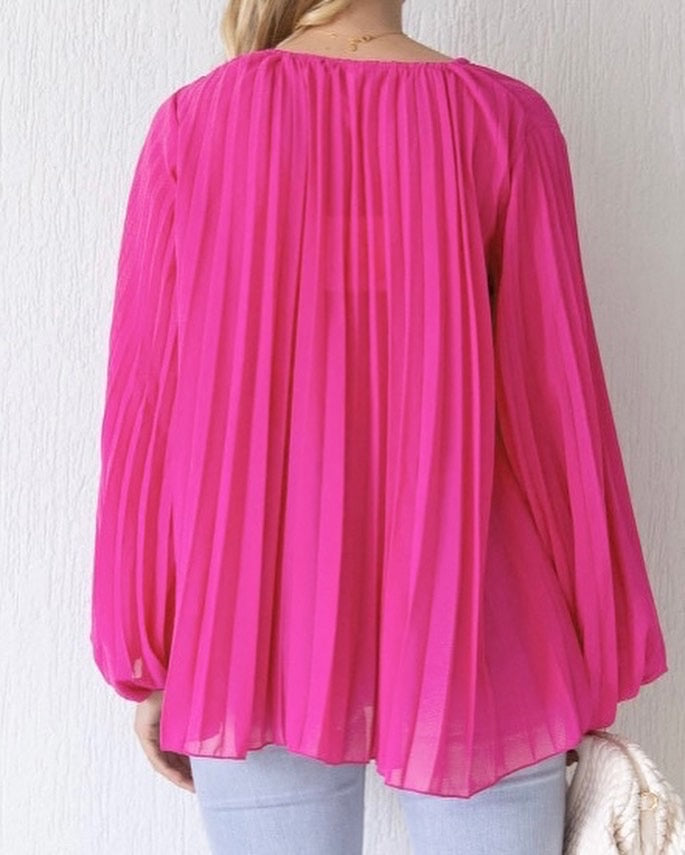 Rose Pleated string Blouse