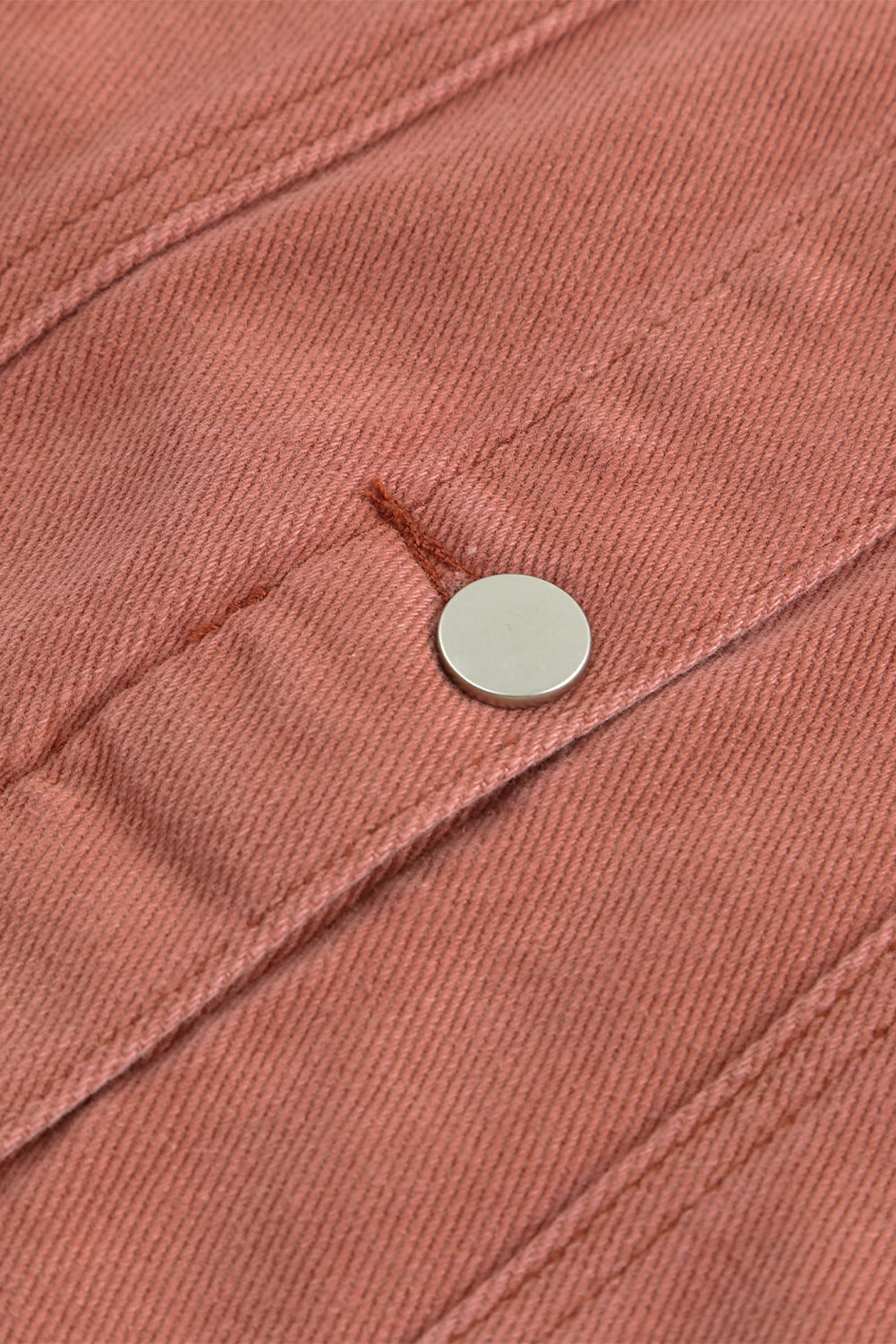 Lapel Distressed Raw Hem Buttons Denim Jacket